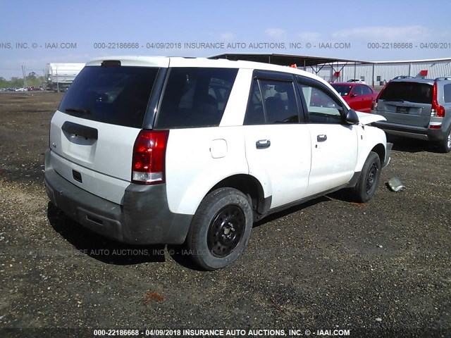 5GZCZ33D84S888394 - 2004 SATURN VUE WHITE photo 4