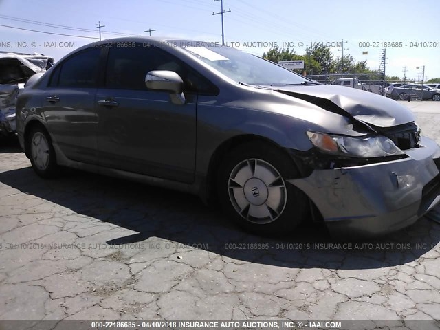 JHMFA36217S027772 - 2007 HONDA CIVIC HYBRID BROWN photo 1