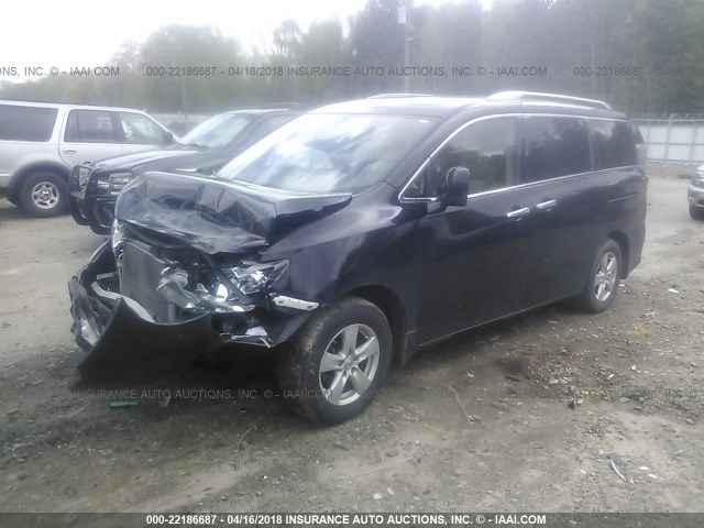 JN8AE2KP2D9069581 - 2013 NISSAN QUEST S/SV/SL/LE BLACK photo 2