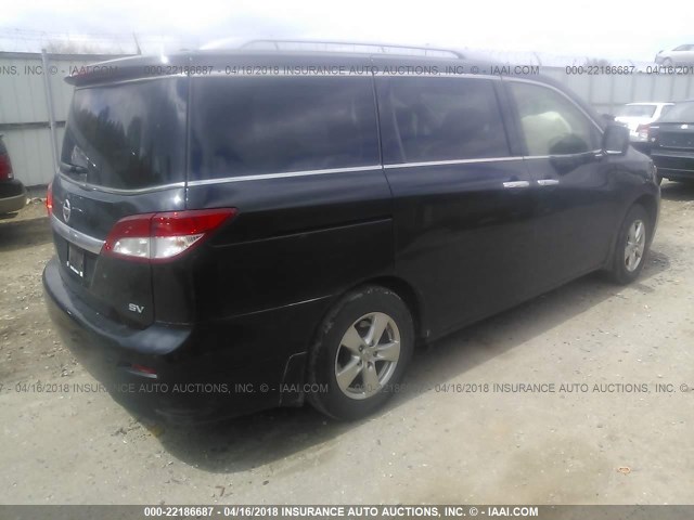 JN8AE2KP2D9069581 - 2013 NISSAN QUEST S/SV/SL/LE BLACK photo 4