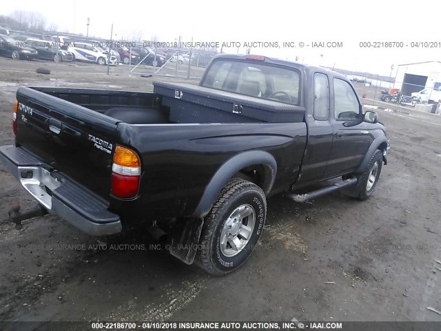 5TESM92N94Z382884 - 2004 TOYOTA TACOMA XTRACAB PRERUNNER BLACK photo 4