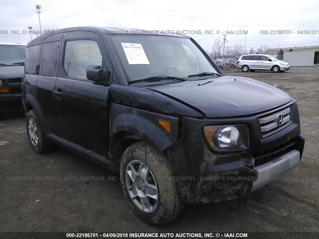 5J6YH28358L015619 - 2008 HONDA ELEMENT LX BLACK photo 1