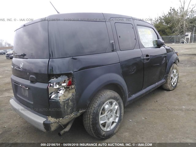 5J6YH28358L015619 - 2008 HONDA ELEMENT LX BLACK photo 4