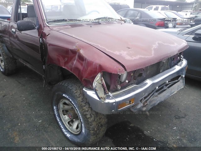 JT4VN01D7M0003718 - 1991 TOYOTA PICKUP 1/2 TON SHORT WHEELBASE DLX RED photo 6