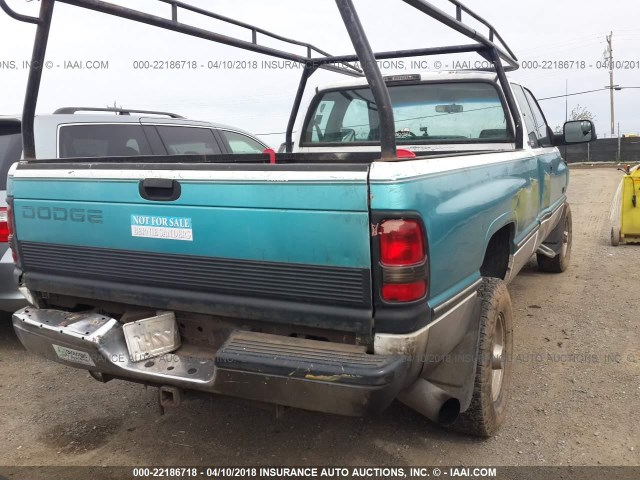 1B7KF23C8TJ196504 - 1996 DODGE RAM 2500 TEAL photo 4