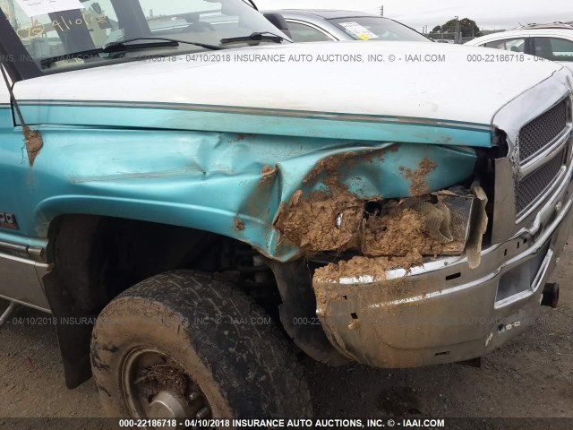 1B7KF23C8TJ196504 - 1996 DODGE RAM 2500 TEAL photo 6