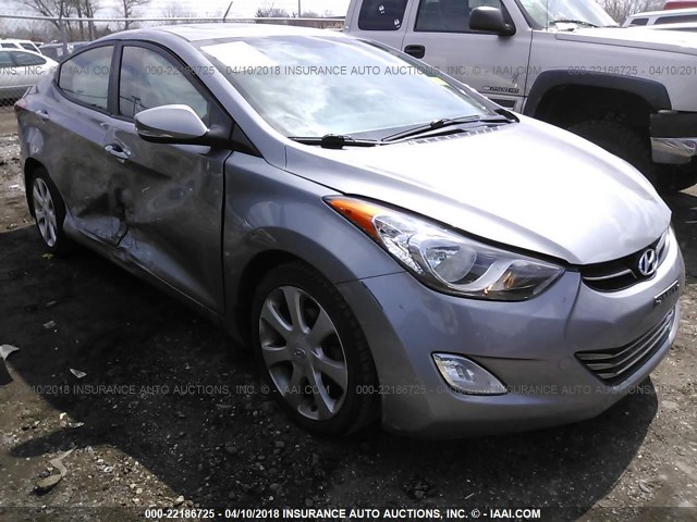 KMHDH4AE0DU671769 - 2013 HYUNDAI ELANTRA GLS/LIMITED SILVER photo 1