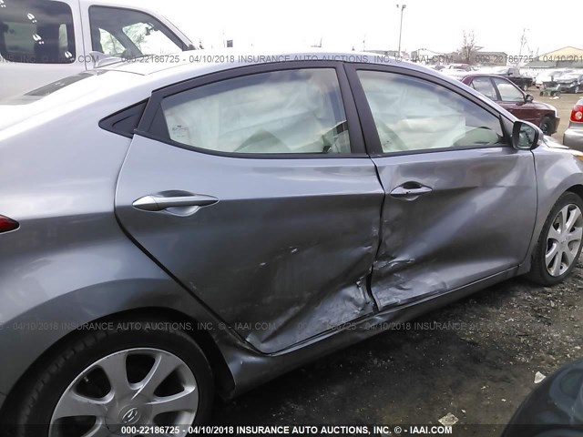 KMHDH4AE0DU671769 - 2013 HYUNDAI ELANTRA GLS/LIMITED SILVER photo 6