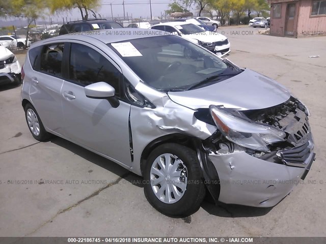 3N1CE2CPXFL409639 - 2015 NISSAN VERSA NOTE S/S PLUS/SV/SL/SR SILVER photo 1