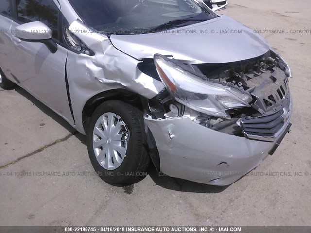 3N1CE2CPXFL409639 - 2015 NISSAN VERSA NOTE S/S PLUS/SV/SL/SR SILVER photo 6