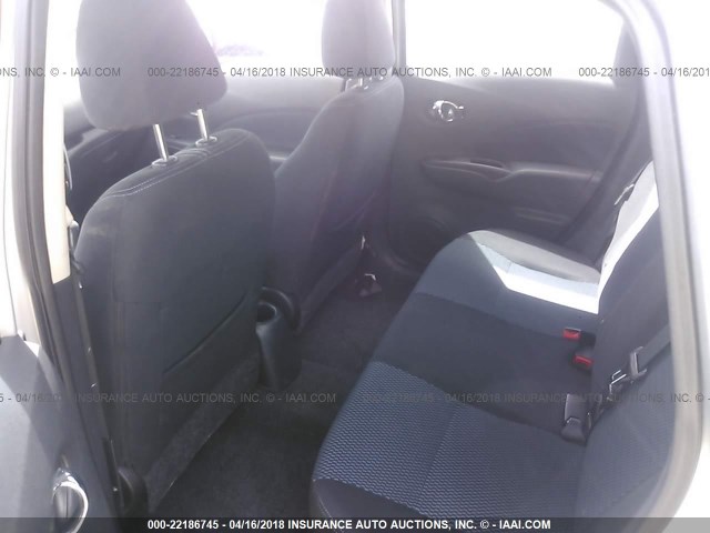 3N1CE2CPXFL409639 - 2015 NISSAN VERSA NOTE S/S PLUS/SV/SL/SR SILVER photo 8