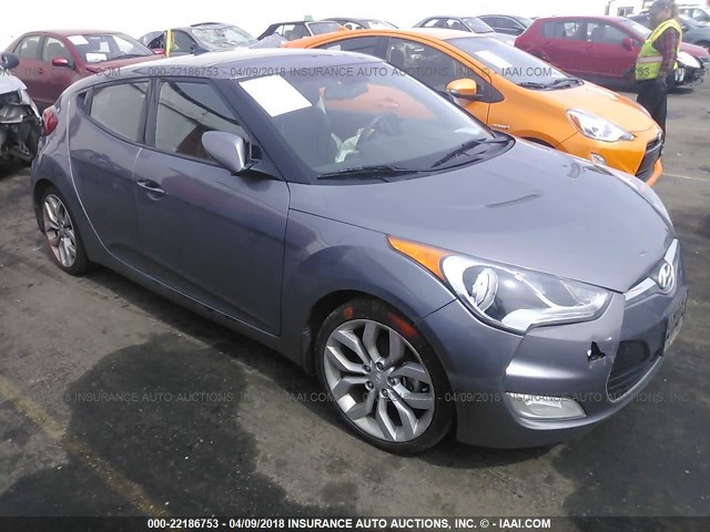 KMHTC6AD1DU175022 - 2013 HYUNDAI VELOSTER GRAY photo 1