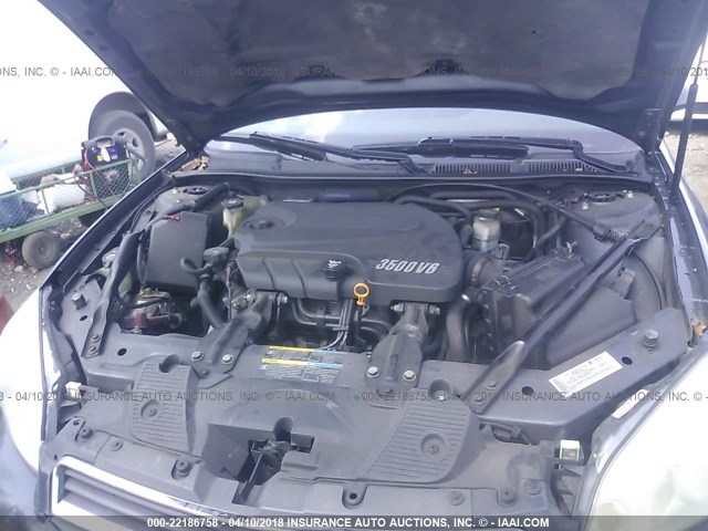 2G1WT58N981276703 - 2008 CHEVROLET IMPALA LT BLUE photo 10