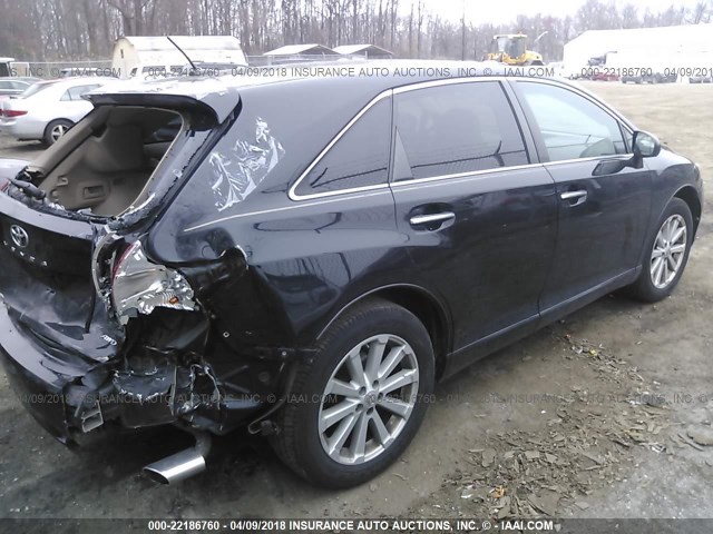 4T3BA3BB0BU022617 - 2011 TOYOTA VENZA BLACK photo 4