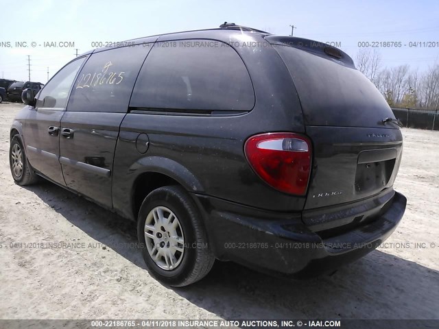 1D4GP24R16B616904 - 2006 DODGE GRAND CARAVAN SE BLACK photo 3