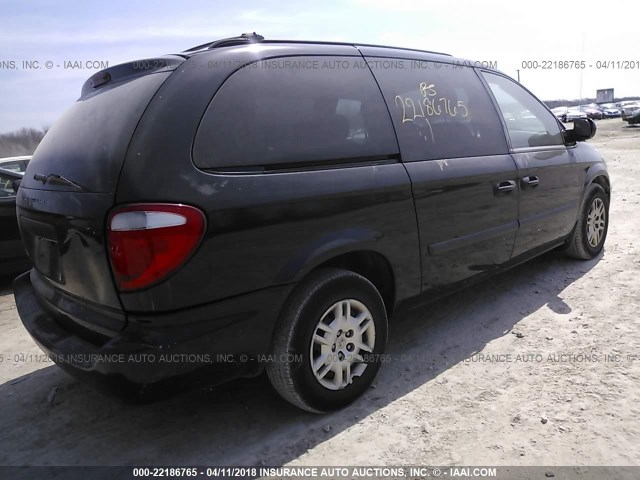 1D4GP24R16B616904 - 2006 DODGE GRAND CARAVAN SE BLACK photo 4