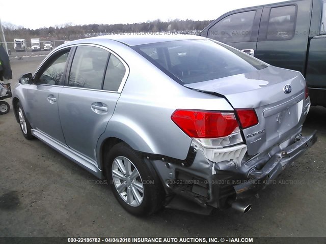 4S3BMBB61C3036700 - 2012 SUBARU LEGACY 2.5I PREMIUM SILVER photo 3