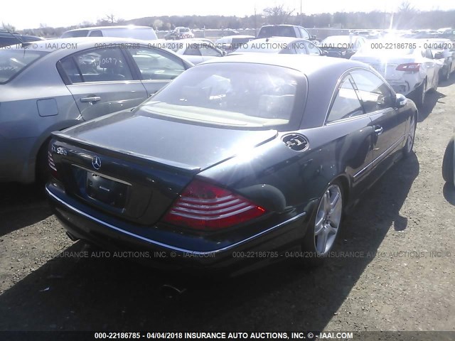 WDBPJ75J56A046883 - 2006 MERCEDES-BENZ CL 500 BLUE photo 4