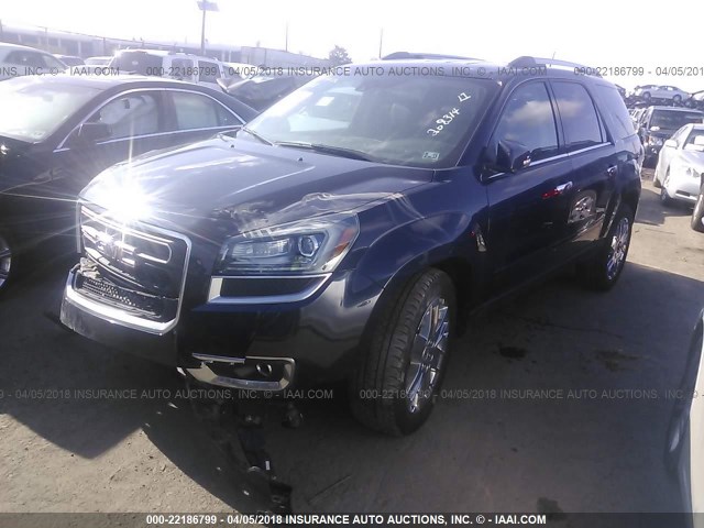 1GKKVSKD1HJ268314 - 2017 GMC ACADIA LIMITED SLT-2 Dark Blue photo 2