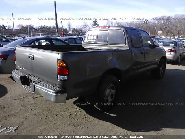 5TBRN34173S341385 - 2003 TOYOTA TUNDRA ACCESS CAB SR5 GRAY photo 4