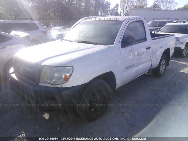 5TENX4CN4AZ707300 - 2010 TOYOTA TACOMA WHITE photo 2