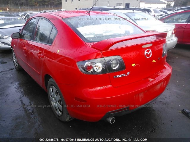 JM1BK12G771675335 - 2007 MAZDA 3 I RED photo 3