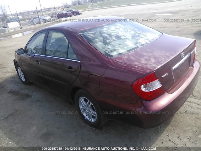 4T1BE32KX4U343631 - 2004 TOYOTA CAMRY LE/XLE/SE მუქწითელი ფოტო 3
