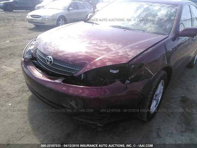 4T1BE32KX4U343631 - 2004 TOYOTA CAMRY LE/XLE/SE მუქწითელი ფოტო 6
