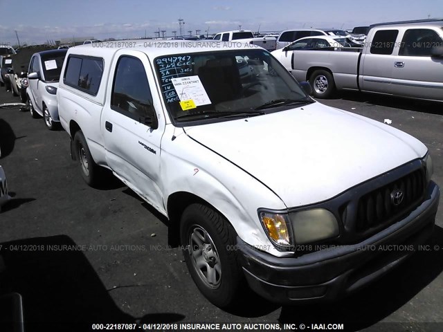 5TENL42NX1Z814977 - 2001 TOYOTA TACOMA WHITE photo 1