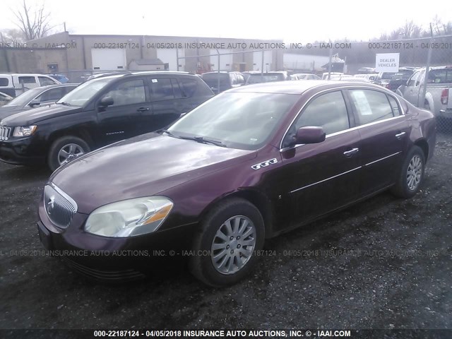 1G4HP57227U155487 - 2007 BUICK LUCERNE MAROON photo 2