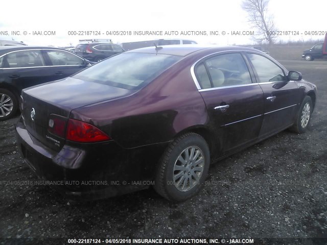 1G4HP57227U155487 - 2007 BUICK LUCERNE MAROON photo 4