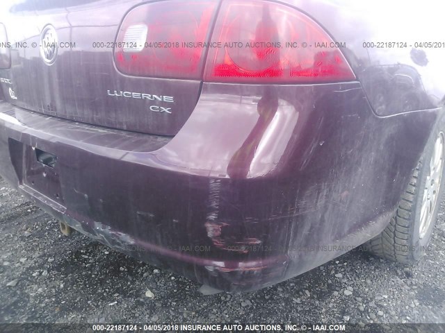 1G4HP57227U155487 - 2007 BUICK LUCERNE MAROON photo 6