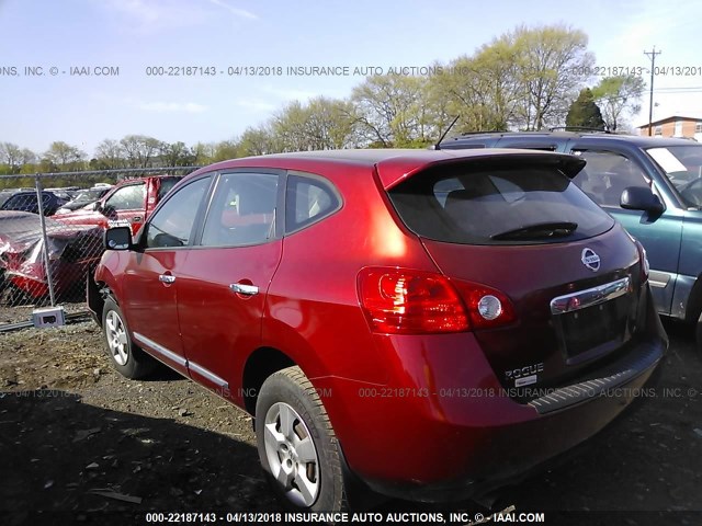 JN8AS5MT8BW184365 - 2011 NISSAN ROGUE S/SV/KROM RED photo 3