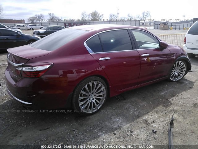 1HGCR2F54GA106717 - 2016 HONDA ACCORD SPORT 红色 照片 4