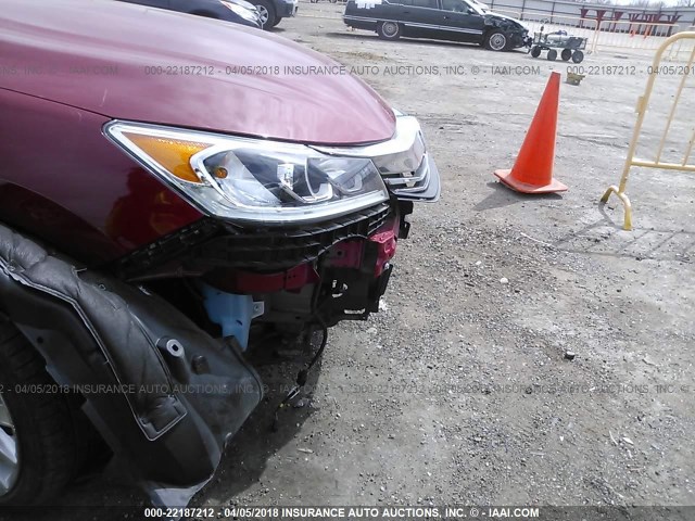 1HGCR2F54GA106717 - 2016 HONDA ACCORD SPORT RED photo 6