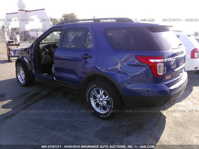 1FM5K7B83FGC60674 - 2015 FORD EXPLORER BLUE photo 3