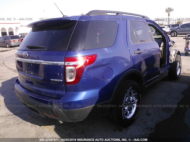 1FM5K7B83FGC60674 - 2015 FORD EXPLORER BLUE photo 4