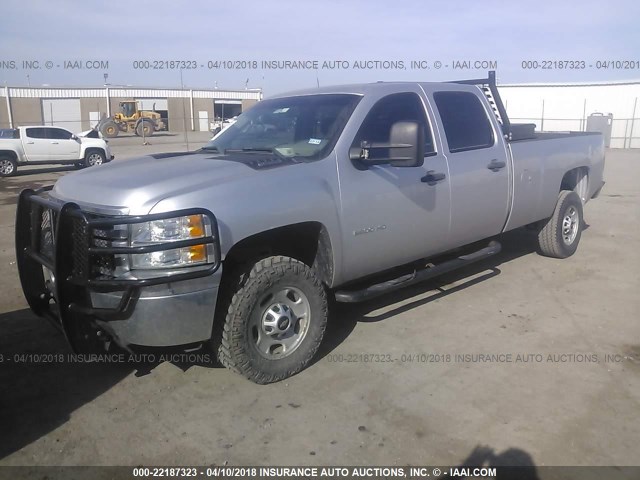 1GC1KVCG8DF124850 - 2013 CHEVROLET SILVERADO K2500 HEAVY DUTY SILVER photo 2