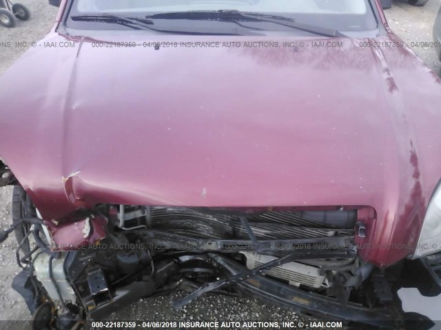 KM8JN12D36U292333 - 2006 HYUNDAI TUCSON GLS/LIMITED RED photo 10