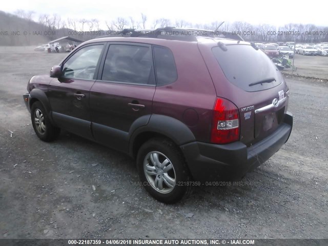 KM8JN12D36U292333 - 2006 HYUNDAI TUCSON GLS/LIMITED RED photo 3