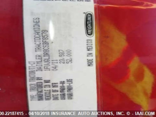 1FUJGLDR8CSBF8578 - 2012 FREIGHTLINER CASCADIA 125  RED photo 10