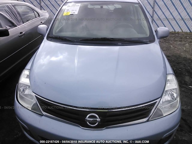 3N1BC1CP2AL419229 - 2010 NISSAN VERSA S/SL BLUE photo 6