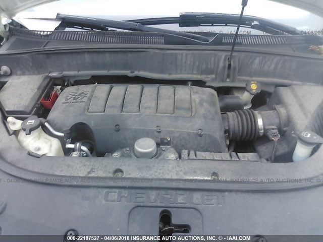 1GNLRGED6AS133057 - 2010 CHEVROLET TRAVERSE LT WHITE photo 10