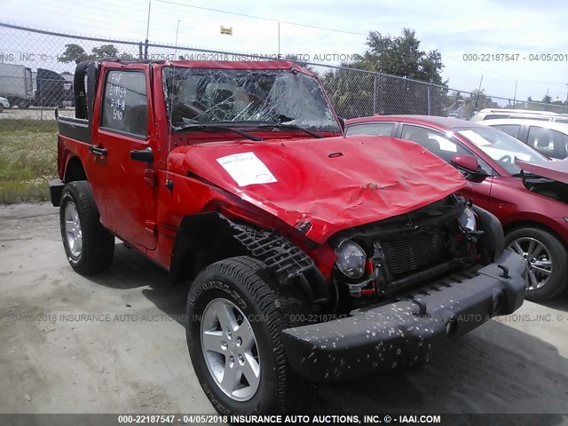 1C4GJWAG0HL628953 - 2017 JEEP WRANGLER SPORT RED photo 6