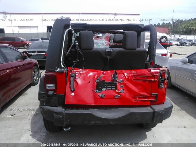 1C4GJWAG0HL628953 - 2017 JEEP WRANGLER SPORT RED photo 8