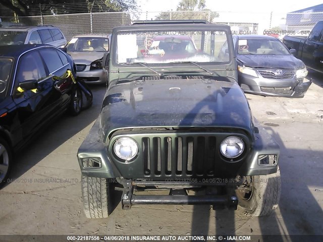 1J4FY19SXVP447277 - 1997 JEEP WRANGLER / TJ SPORT GREEN photo 6