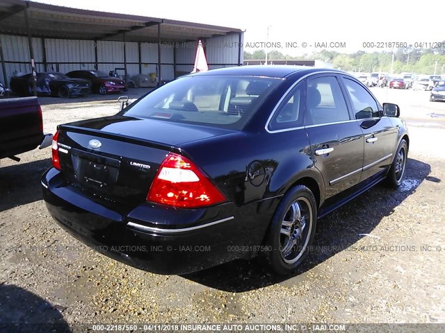 1FAFP25145G148885 - 2005 FORD FIVE HUNDRED LIMITED BLACK photo 4