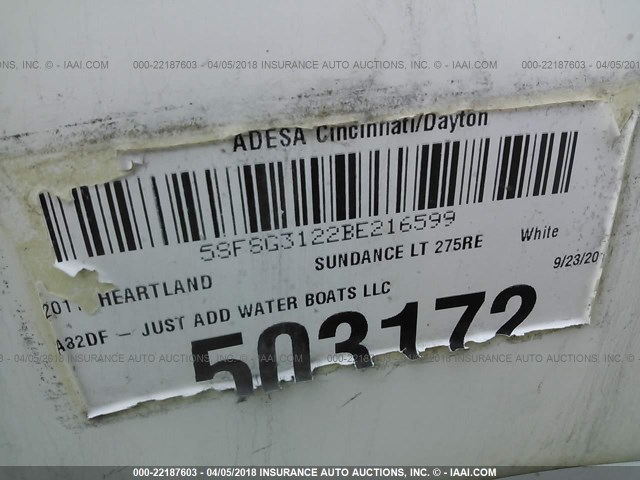 5SFSG3122BE216599 - 2011 HEARTLAND SUNDANCE  Ağ foto 9