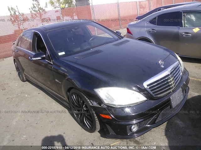 WDDNG77X48A159077 - 2008 MERCEDES-BENZ S 63 AMG BLACK photo 1