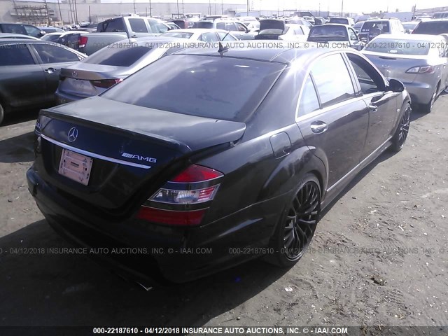 WDDNG77X48A159077 - 2008 MERCEDES-BENZ S 63 AMG BLACK photo 4